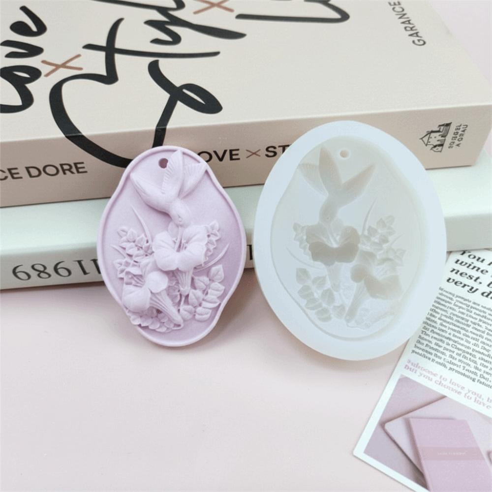 3D Rose Flower DIY Flower Mold Oval Shape Resin Mould Baking Tools Plaster Mold DIY Handicrafts