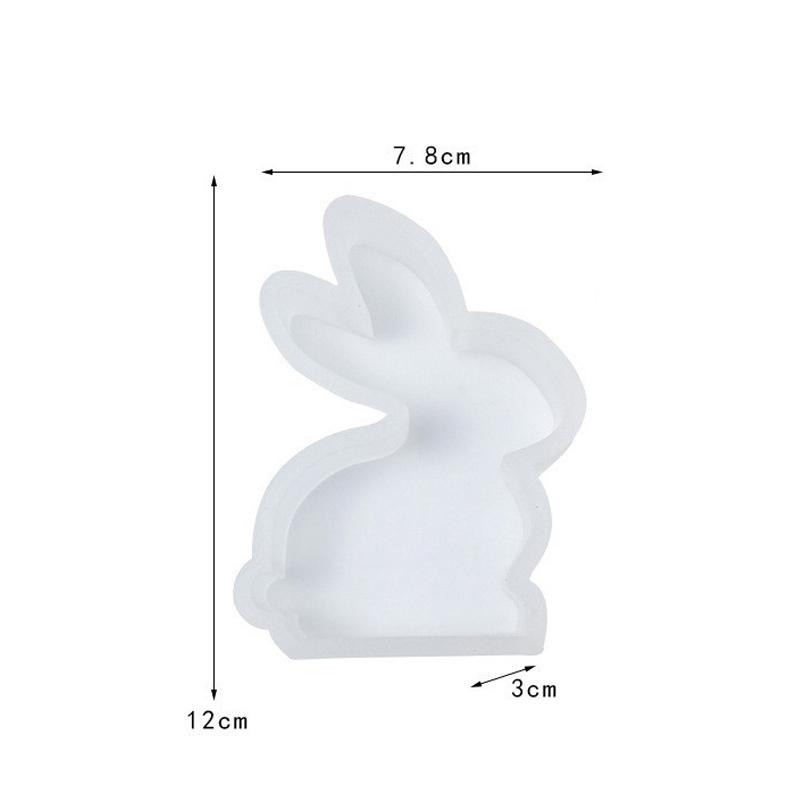 Cute Rabbit Silicone Mold 3D Animal Candle Scented Making Epoxy Mould DIY Handmade Easter Gift Baking Tools Home Decor