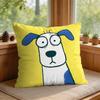 Kids Cartoon Cute Animal Cushion Cover Silky Short Plush Invisible Zipper Dustproof Sofa Pillow Case For Home Decor