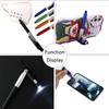 Night Reading Stationery Writing Pen Ballpoint Pen with LED Light Stylus Pen Cellphone Holder