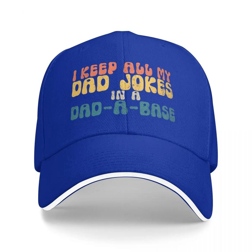 Baseball Caps I Keep All My Dad Jokes In A Dad-A-Base Funny Casquette Female Male Outdoor Summer Hats
