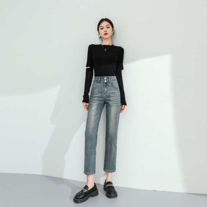 

Women s Autumn High Waist Straight Pants Small Slim Trousers Women s Autumn 2XL