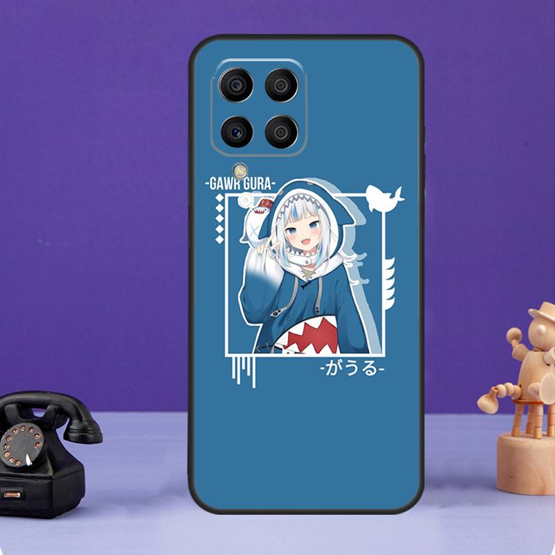 Gawr Gura Hololive Anime Case For Samsung Galaxy M12 M32 M52 M55 M13 M33 M53 M14 M34 M54 M20 M30s M31s M51 M31 M21
