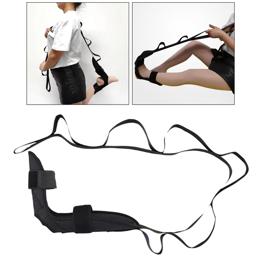 155cm Yoga Stretching Belt Foot Drop Stretcher Calf Thigh Correct Strap Band