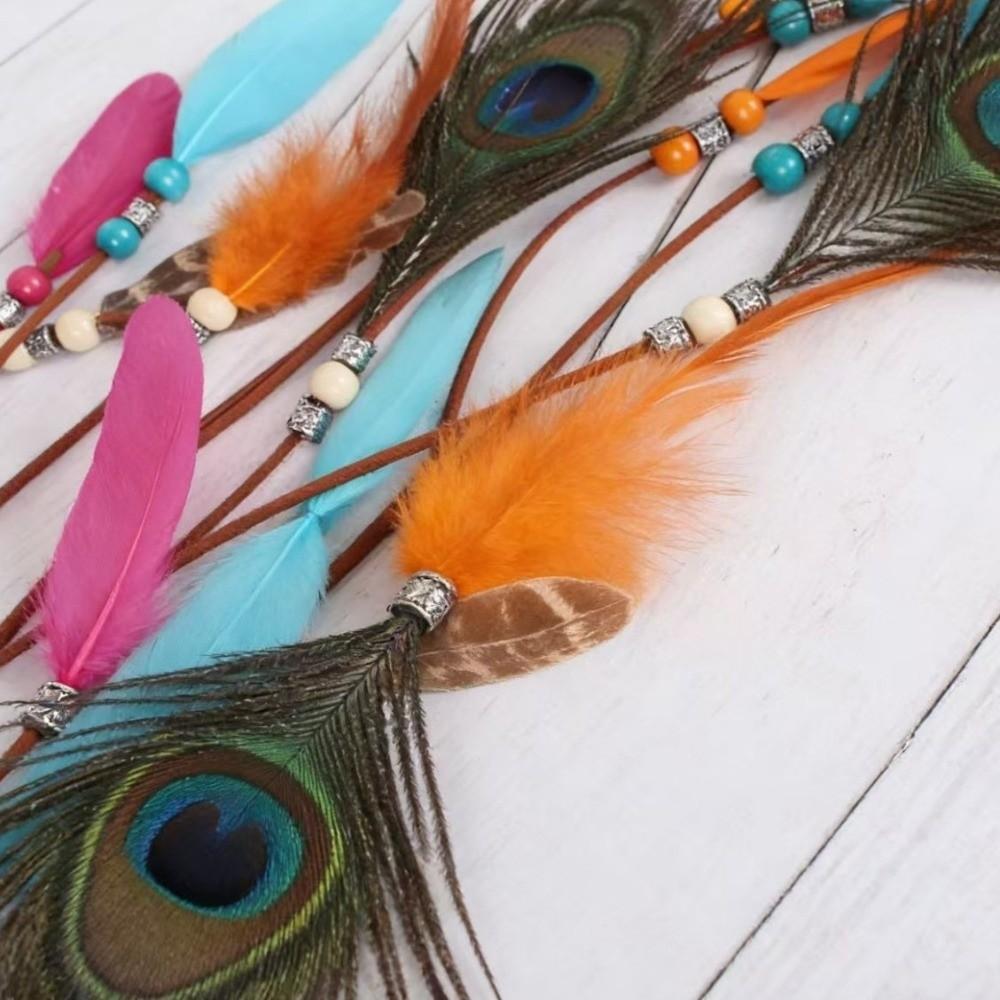 Cascading Tassels Bohemian Tassel Headband Tribal Feather Hair Extensions Spiritual Retreat Wear