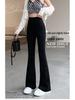 Women's High Waist Black Micro Flare Slimming Pants