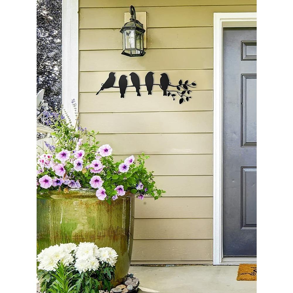 Wrought Iron Wall Hanging Bird Home Decor Metal Art Craft 1pc