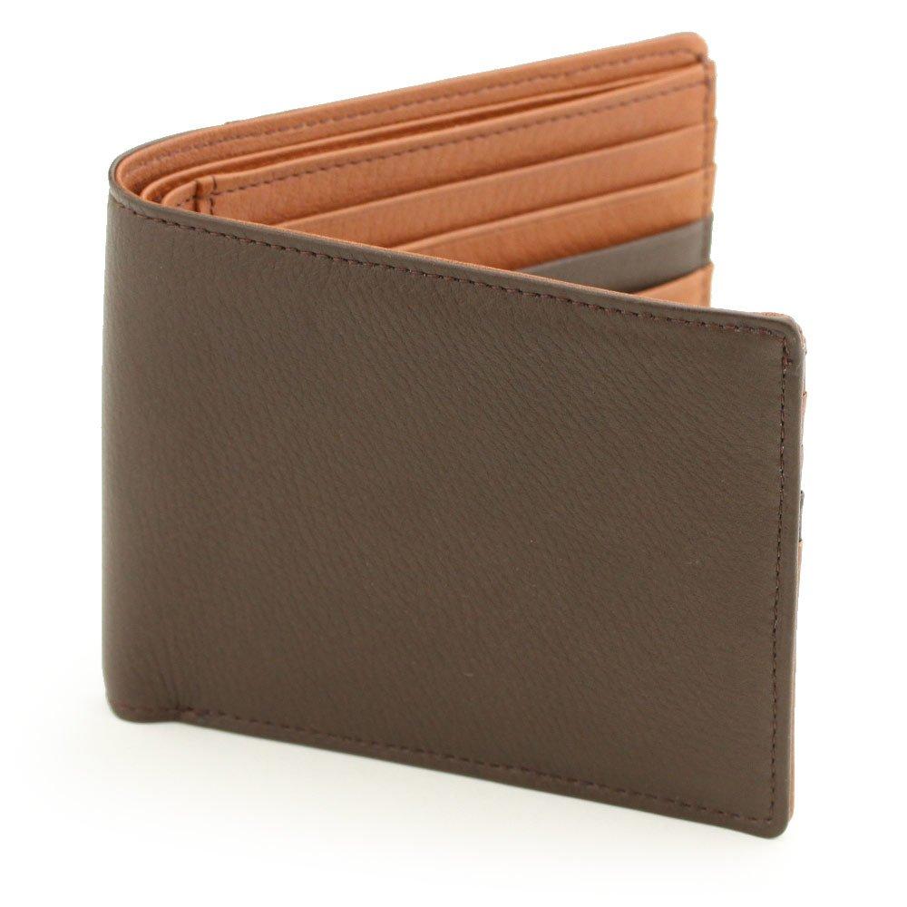 

Made in Japan Lamb cowhide bifold wallet coin purse Pure bill compartment Chocolate [Abies] leather-like (no type)