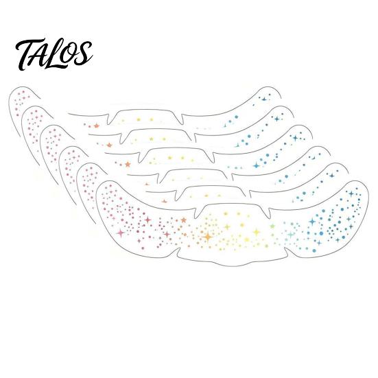 Cosmetic Stickers for Music Festivals 6Pcs Holographic Freckle Stickers, Shimmer Temporary Face Tattoos with Waterproof Decals Parties Adhesive, Easy