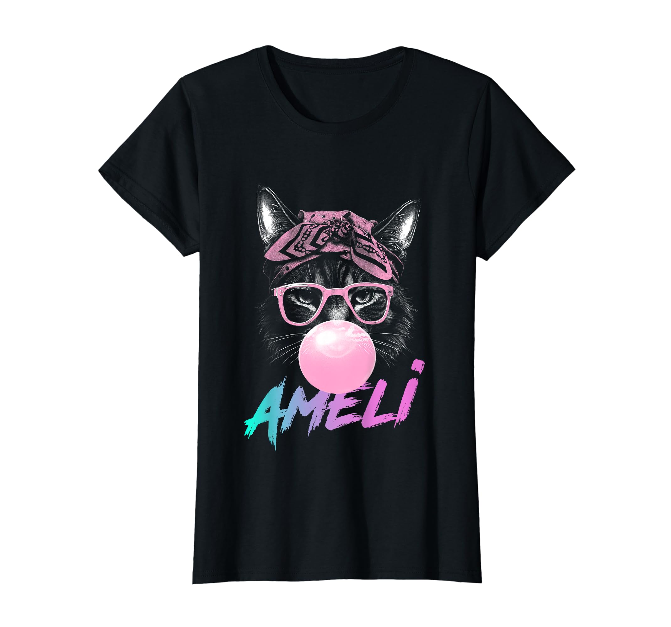 AMELI - Adorable girl name with cute Cat T-shirt