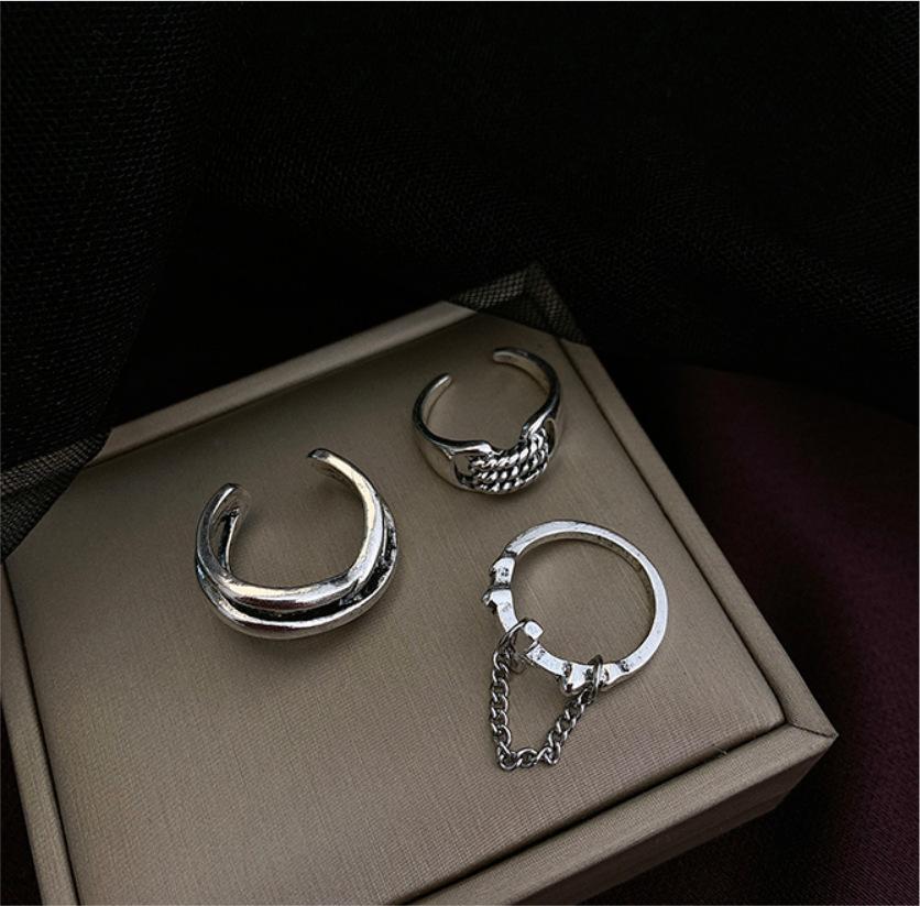 Punk Hip Hop Dark Ring Tide Internet Celebrity Street Dancing Index Finger Ring Personality Jewelry Tail Ring