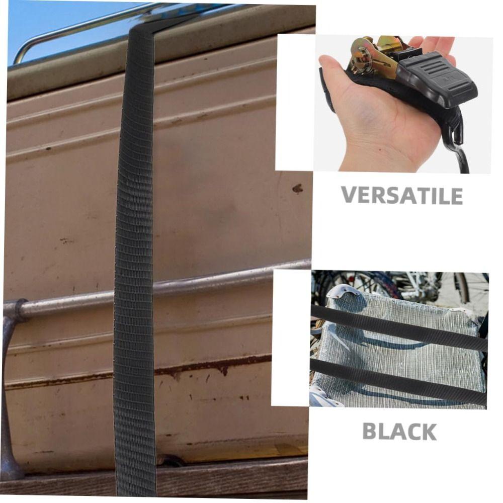 Black Heavy-Duty Cargo Straps Rust Proof Ratchet Tightener Straps Ratchet Tie Down Straps  Truck