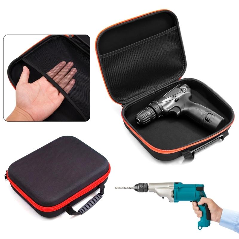 Accessories Storage Case for Electric Grinder Drill, Handheld Tool Storage Bag Tool Carry Pouches Wide Mouth Tool Bag
