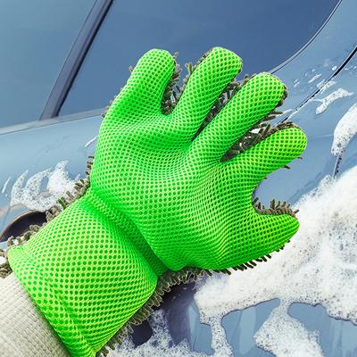 1 vnt. atsparus vandeniui pirštinė Premium mikropluošto plovimo pirštinė Automobilio plovimo minkšta, nebraižanti pirštinė Automobilio plovimui daugiafunkcinė stora valymo pirštinė