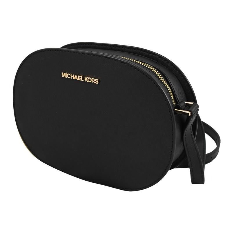 Michael Kors MK Jet Set Travel Solid Logo Round Camera Bag Unisex Shoulder Bag Black 35T1GTVC6L-BLACK