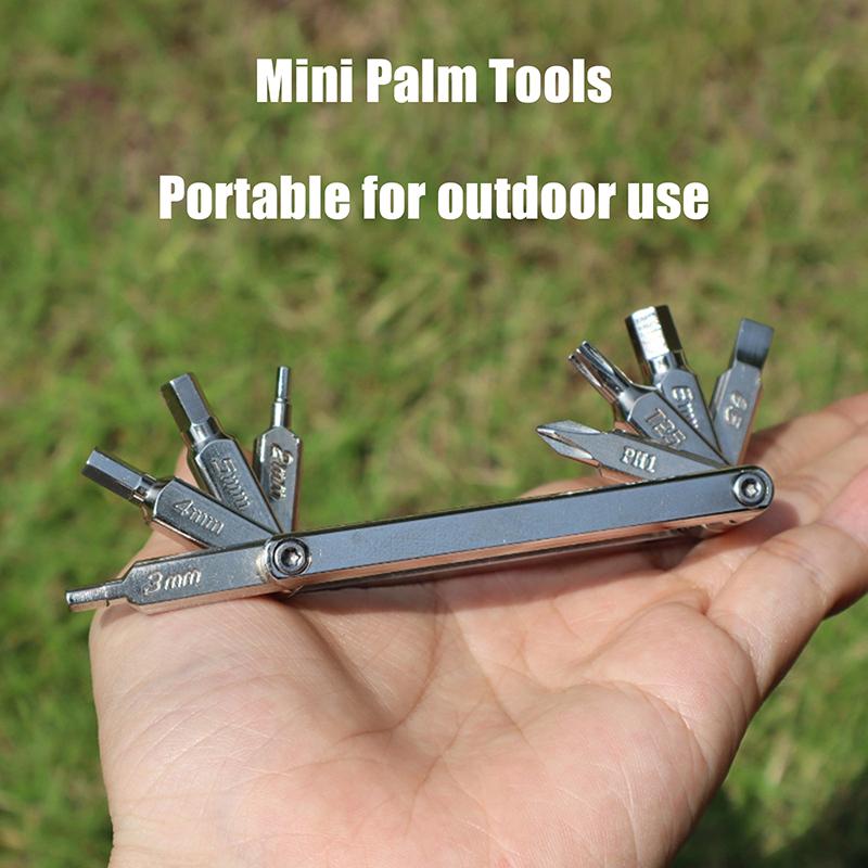 1Pc 8 In 1 Function Bike Tool Portable Cr-V Steel Hex Spoke Wrench Motorcycle Cycle Screwdriver Multi Bicycle Repair Tool