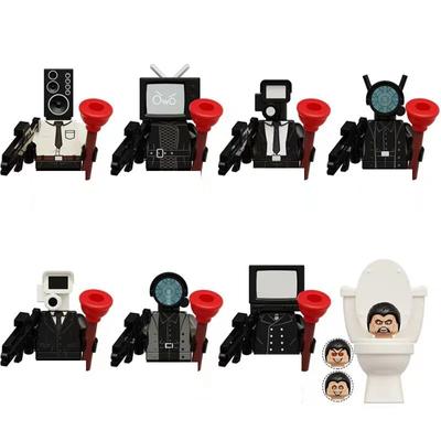 Mini  Toilet Blocks Toy Anime Game Action Figures Building Bricks Toys Gift