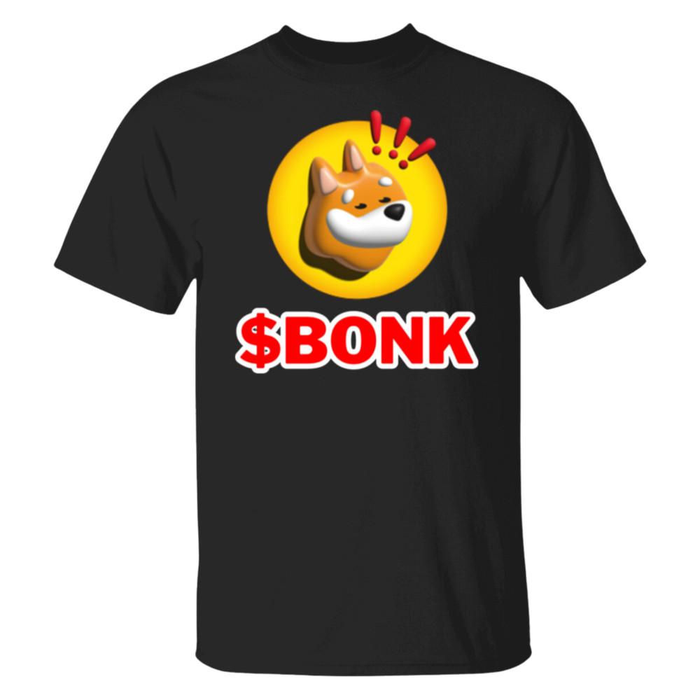 BONK COIN Криптовалюта Криптовалюта Альткоин HODL Черная Футболка UPC140 Унисекс Футболка XXXL