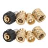 8pcs Pressure Washer Adapter Set Quick Coupler Fittings Metal Quick Connector for Car Washer
