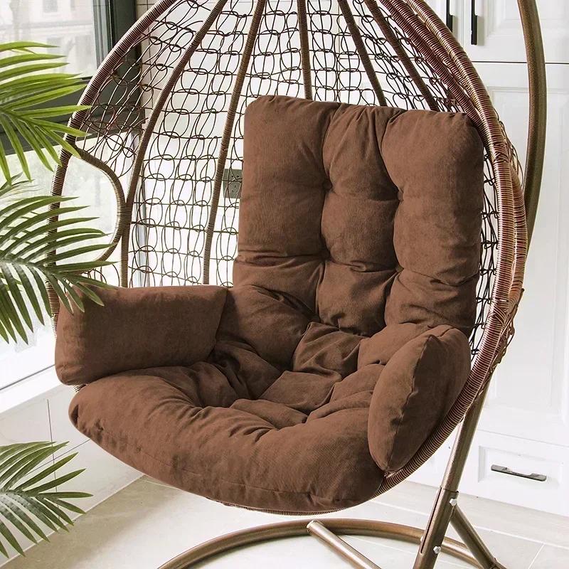 

NEW Swing Chair Cushion with Armrests,Egg-Shaped Rocking Chair Pad,Suitable for Hanging Chairs, Balcony, Garden, Patio Cushion 50x125cm кавовий