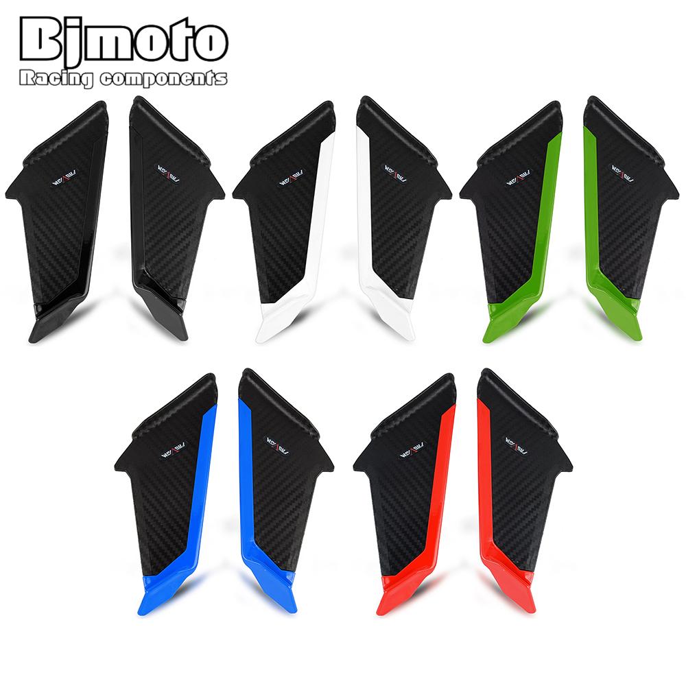 Front Aerodynamic Winglets Side Spoilers Dynamic Fairing Wing Kit For HONDA CBR600 CBR650R CBR1000 CBR300R CBR650F