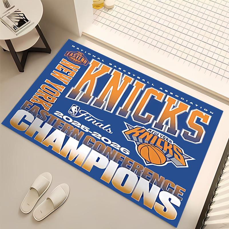 1pc Knicks logo Print Area Rug - Soft, Washable Non-Slip Indoor Mat, Living Room, Home Office Decorative Rug,Office Decorative