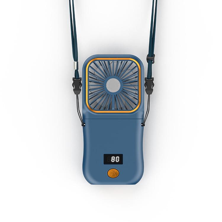 

Portable USB Neck Fan: Foldable, Three-Speed, Long Battery Life, Digital Display - Ideal for Desktop and Outdoor Use. 167*80*19mm королівський синій колір