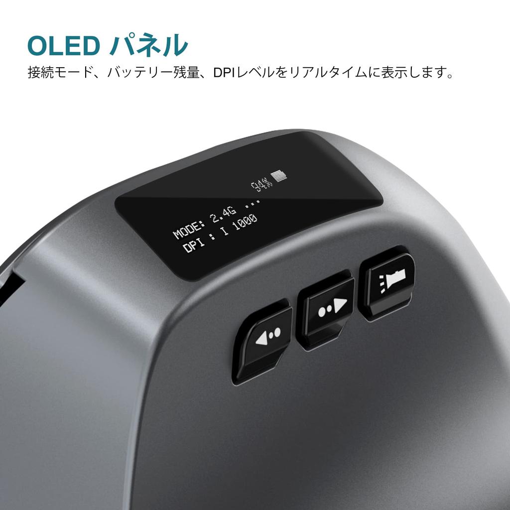 Lefon Wireless Ergonomic Tendonitis DPI 4 OLED Battery Level USB 8 Optical Compatible with Windows and MacOS Mouse, Vertical, Design, Prevention,