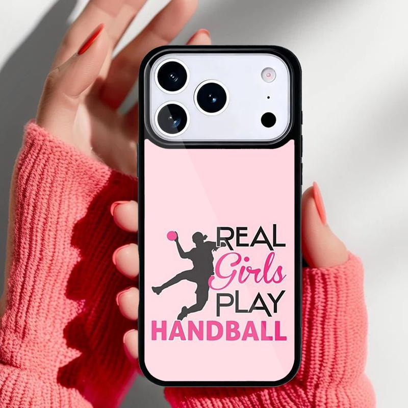 Stylish Playing Handball Phone Case for iPhone 17 Air 16e 15 14 13 Pro Max Back Cover for 12 11 Pro Coque