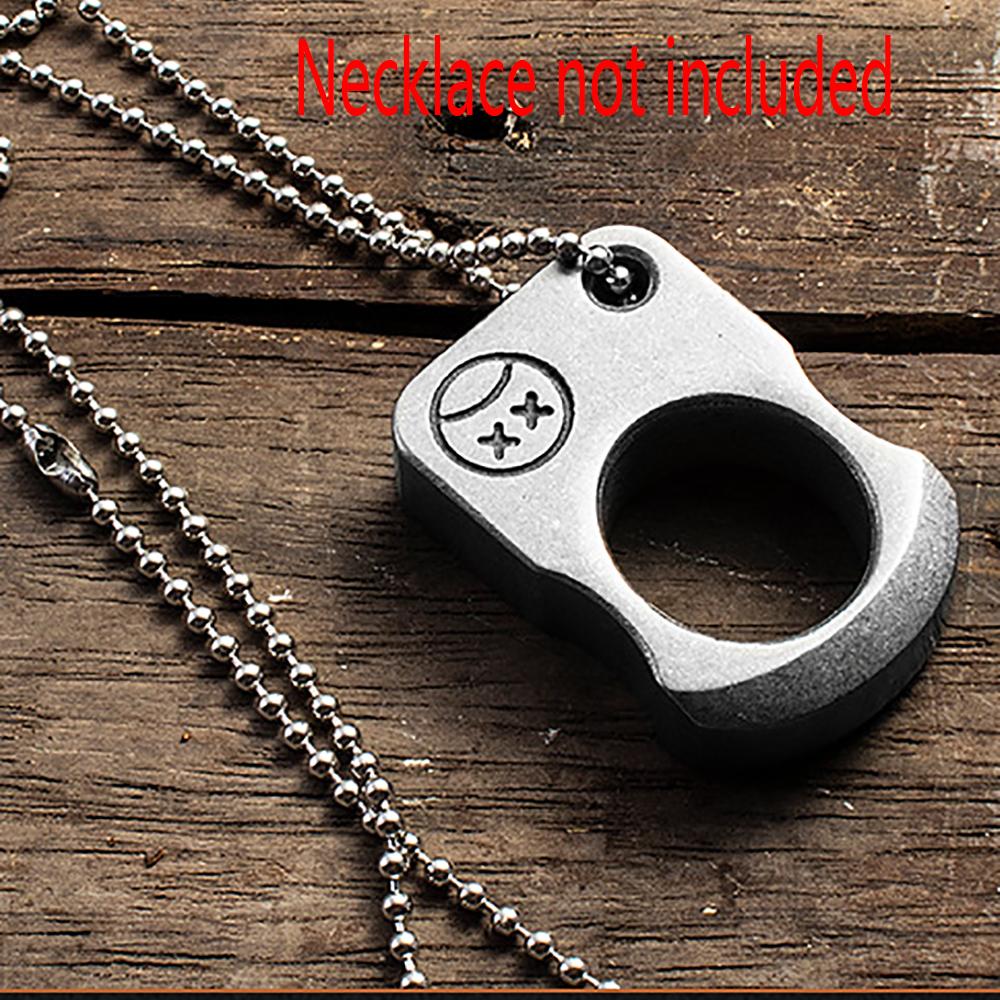 2Pcs Outdoor Edc Knuckle Survival Escape Tool 3Cr13 Stainless Steel Silver+Gray