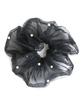 VINGTAINE Organza Voluminous Elegant Hair Pearl-trimmed Scrunchie, Sheer, Accessory, HS-155-BK