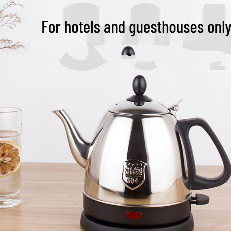 Shangqi 1L Black 304 Stainless Steel Electric Kettle