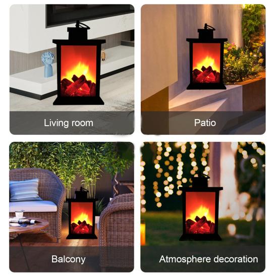 Simulation Kamin Batterie Betrieben Exquisite Verarbeitung Charmante LED Flamme Kamin Tisch Lampe für Zu Hause