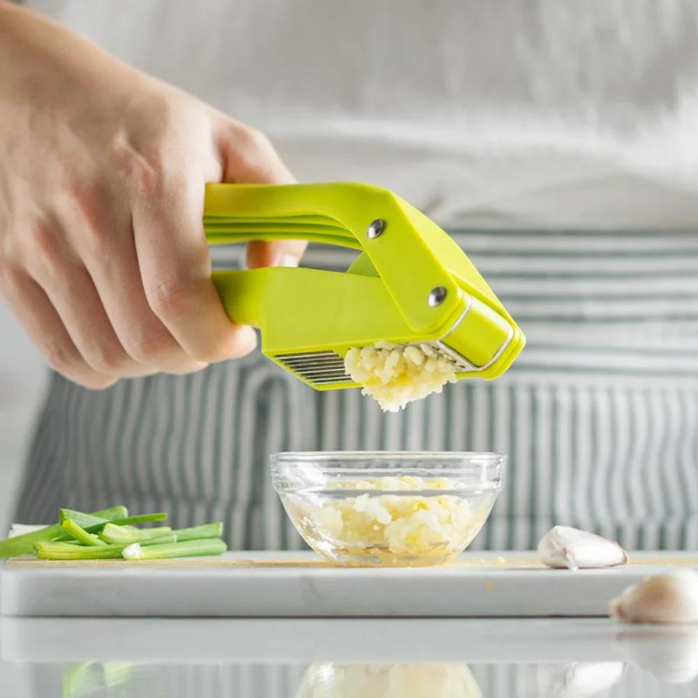 Garlic Press Garlic Slicer 2 In 1 Multifunctional Manual Pull Type Garlic Punch Kitchen Gadget Cooking Accessories