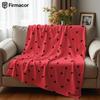 Watermelon Dot Cartoon Anime Print Flannel Blanket Soft Warm Throw for Kids Bedroom Sofa Bed Christmas Office Car