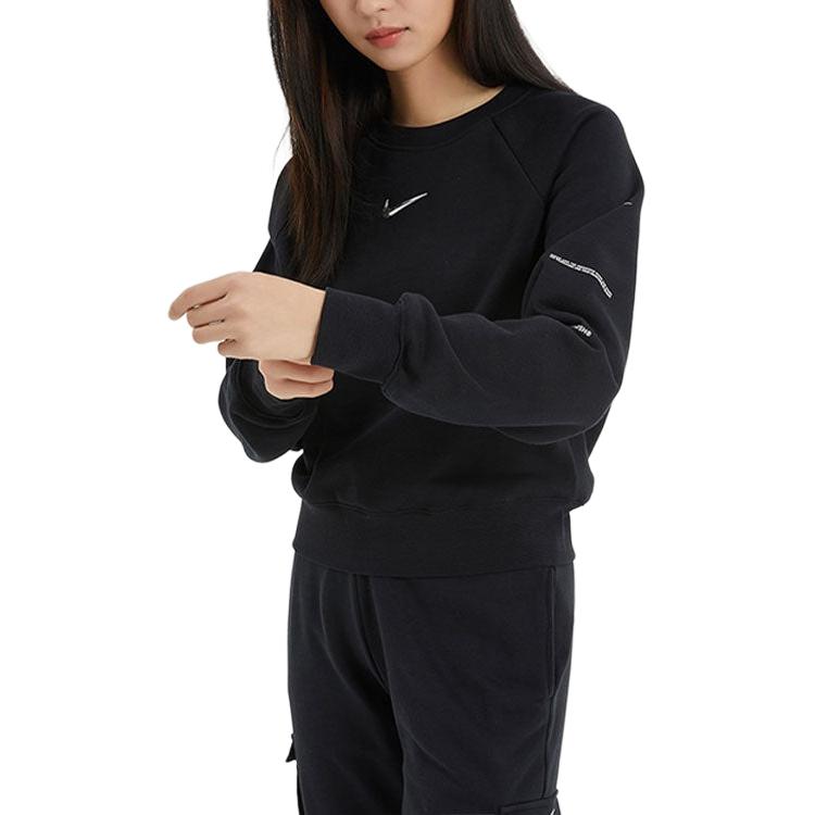 Nike Sportswear Pullover Crew Neck Long Sleeve Sweatshirt Women Sweatshirt Black DN4835-010