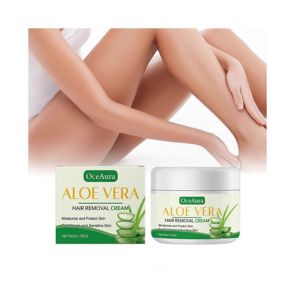 OceAura Hydratační a depilační krém s aloe vera Hydratační a vyhlazující krém na tělo Jemný depilační krém