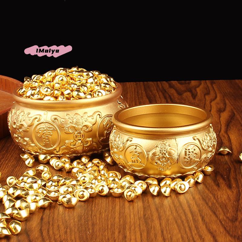M-1Pcs 6cm Cornucopia Brass Fortunate Attract Wealth Good Luck Magical Power Treasure Bowls Desktop Small Ornament Home Decor
