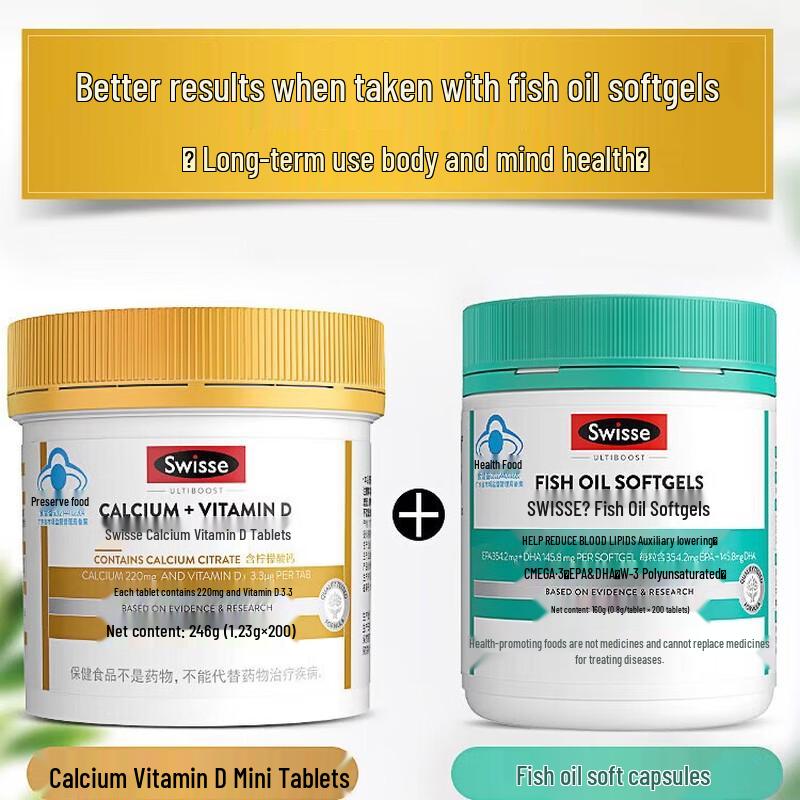 Swisse Mini Calcium & Vitamin D3 Tablets