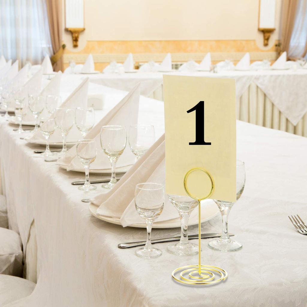 16 Pack Table Number Holder Wedding Table Name Card Holder Clips Picture Memo Note Photo Stand Gold