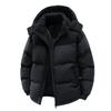 Casual Men's Cotton Jacket Solid Color Loose Winter     Daily Warm