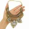 Tassel Rhinestone Exaggerated Necklace Vintage Bohemian Style Necklace Ethnic Style Jewelry  Women