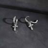 Punk Cross Earring for Men Boys,Hiphop Cross Charm Hoop Earring,Classic Jewelry Gift