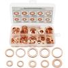 200 Pcs Copper Sealing Solid Gasket Washer Sump Plug Oil For Boat Crush Flat Seal Ring Tool Hardware M5/M6/M8/M10/M12/M14 Pack