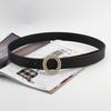 Round Waist Buckle Belt Womens Leather Material