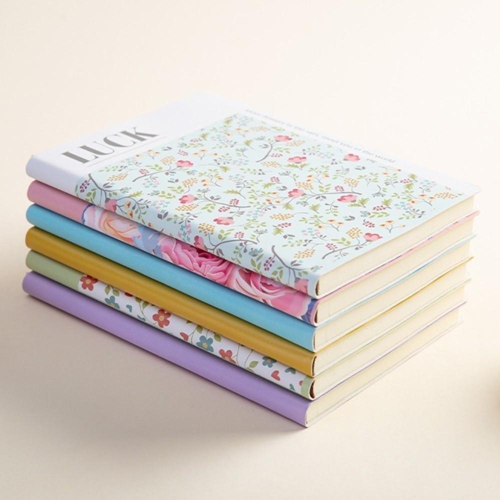 Cute Office Journal Diary Notepad Thickened Class lined NoteBook Floral Flower Notebook Student