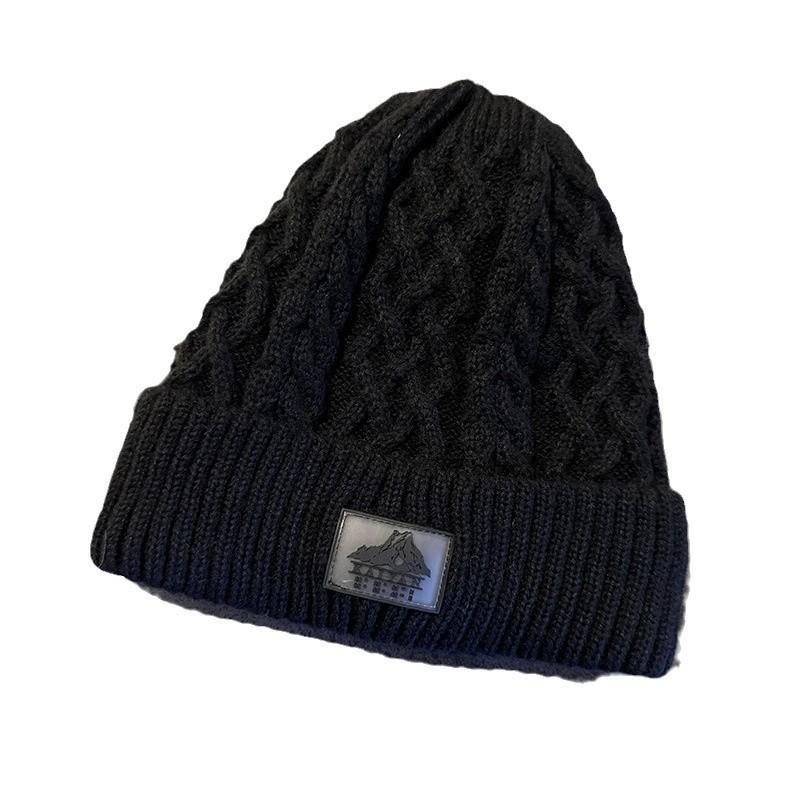 Acrylic Knit Hat For Men Winter Warmth Windproof Ears Protection Casual Style