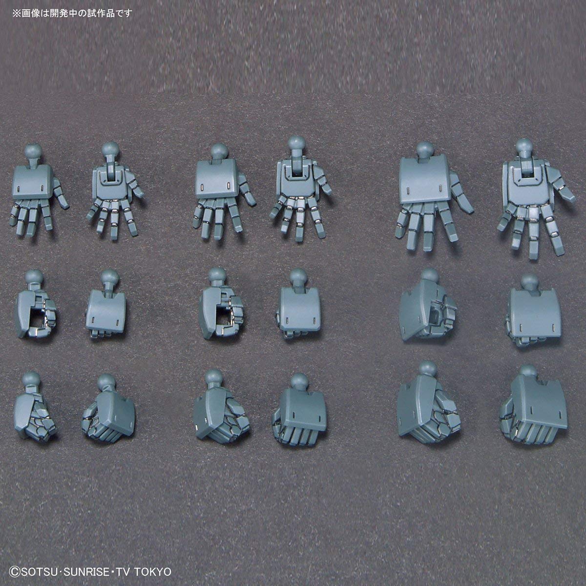 

HGBC Gundam Build Divers Build Hands SML scale plastic model Kaku 1/144 pre-colored серый