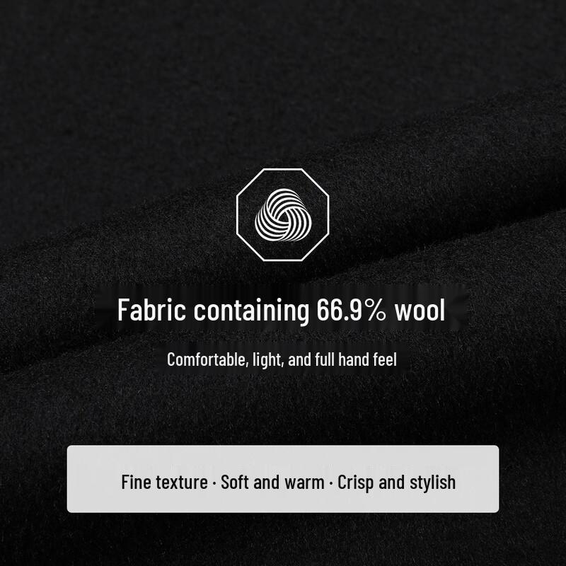 Langdeng Men's Business Wool Blend Jacket