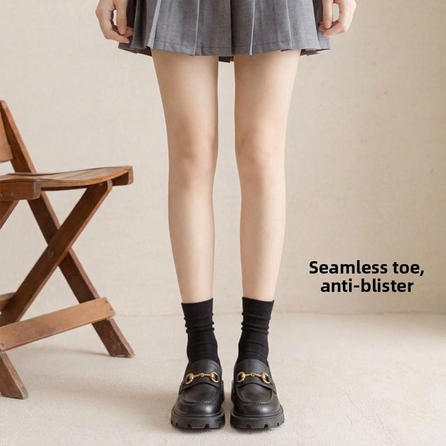 Spring and Summer Solid Color Chunky Socks - Solid Color Stylish and Versatile Slim-Fitting Tights - Breathable and Bone-Free Postpartum Socks